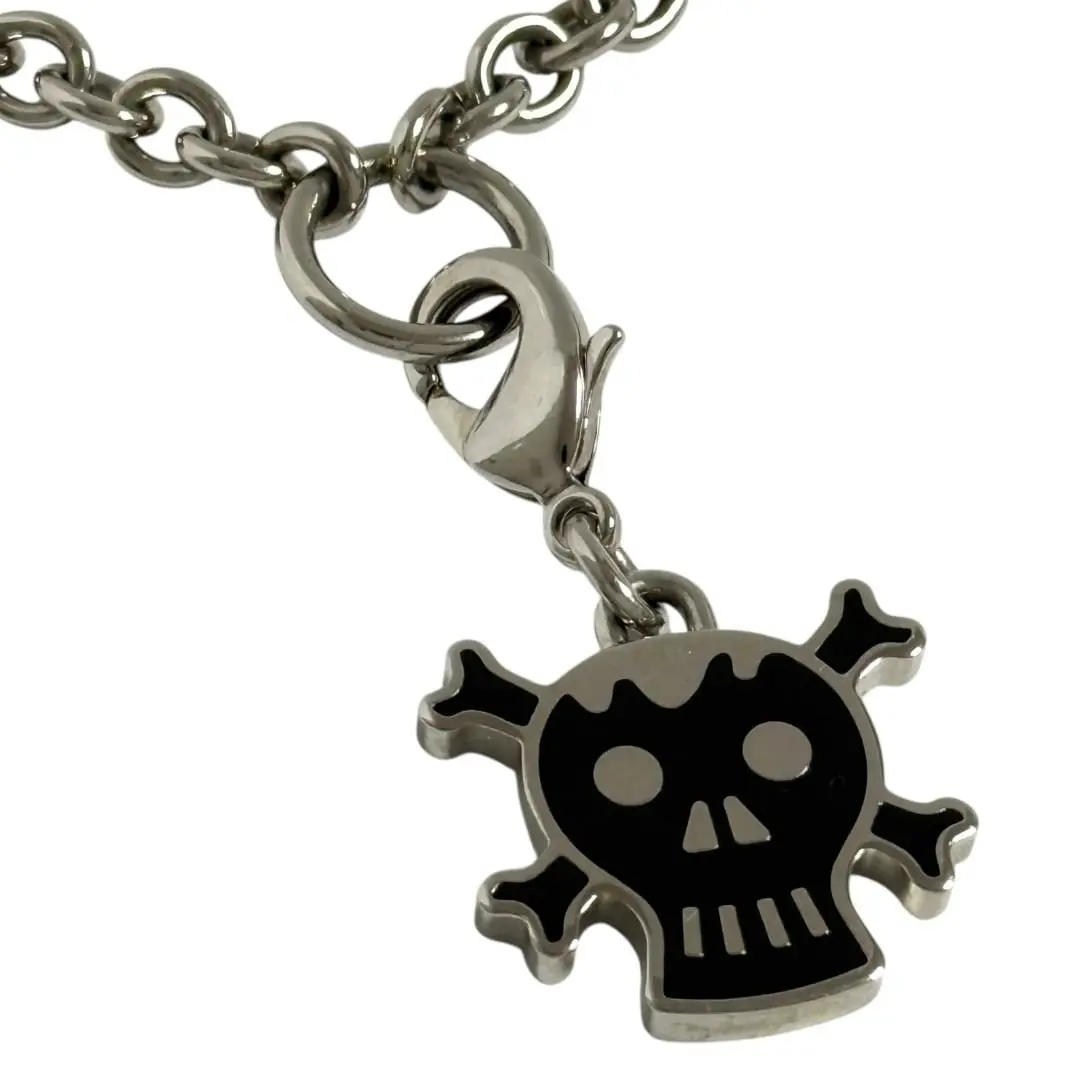 Pre-owned PRADA Zinc Alloy Small Leather Goods Skull Pendant Necklace
