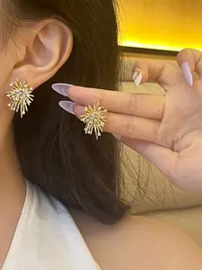 Elegant Zirconia Earrings Set, High-End Sparkling Jewelry for Women, Perfect Gift for Special Occasions, Fashion Accessory