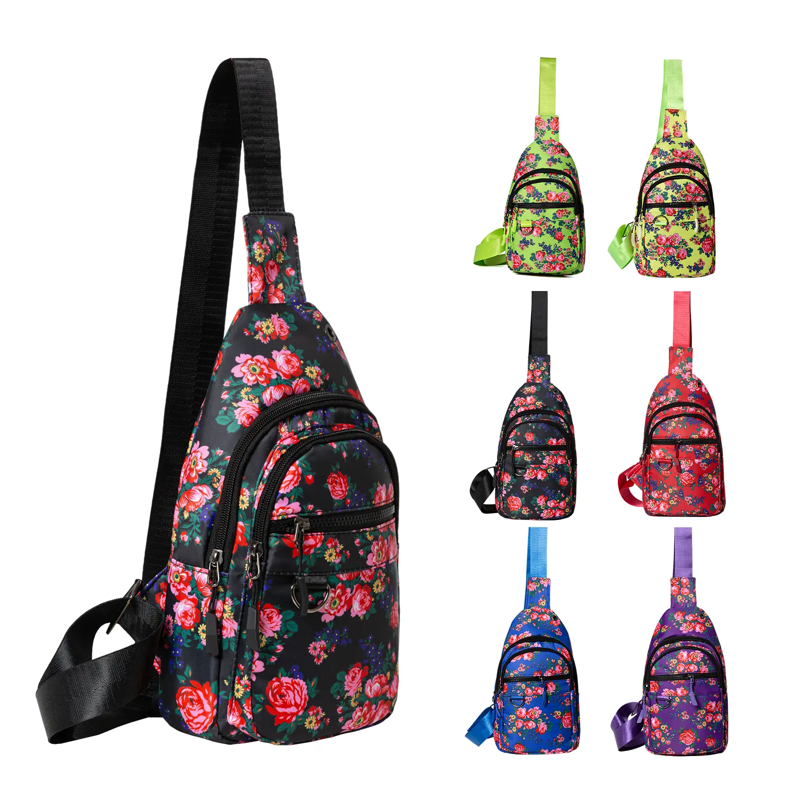 Nu Trendz Floral Kokum Crossbody Sling - Women's Crossbody Bag, Unisex Chest Accessory, Adjustable Strap, High-Quality Material, Large Capacity, Fashionable & Practical, Daily Use Bag, Crossbody Bags For Women