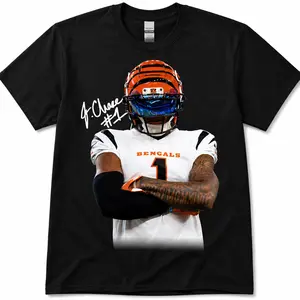 Ja'Marr Chase "UNO" Graphic Tee, Signature Football Streetwear Shirt, Chase Fan Apparel, Unisex Game Day Outfit, Gift For Football Fans, jamar chase shirt, Jamarr chase shirt, Ja'marr chase t shirt, graphic tee