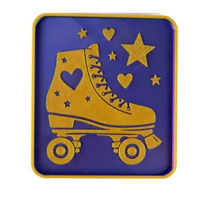 Roller Skate Picky Pad and Tray- Satisfy Your Urge to Pick, Pop and Peel Stress-Free! Squishy Maker Soft Squishy Silicone