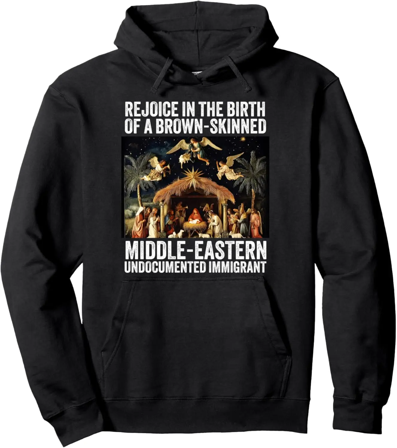 Rejoice In The Birth Of A Brown Skinned Middle Eastern Pullover Hoodie 4