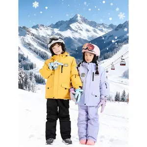 Kids Ski Suit Set, Heavy Duty Warm Boys&Girls Snowsuit with Lining, Windproof Ski Jacket&Pants, Thermal Insulated Outdoor Ski Gear, Winter Snow Wear for Children Toddlers&Youth, Multi-Color Available