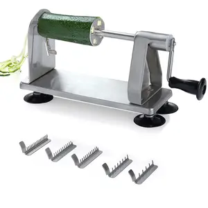 Stainless steel vegetable spiralizer 5 blade zucchini noodle maker industrial quality vegetable slicer for veggies salad chopper potato cutter zoodle maker 12 x 8 x 6 inches