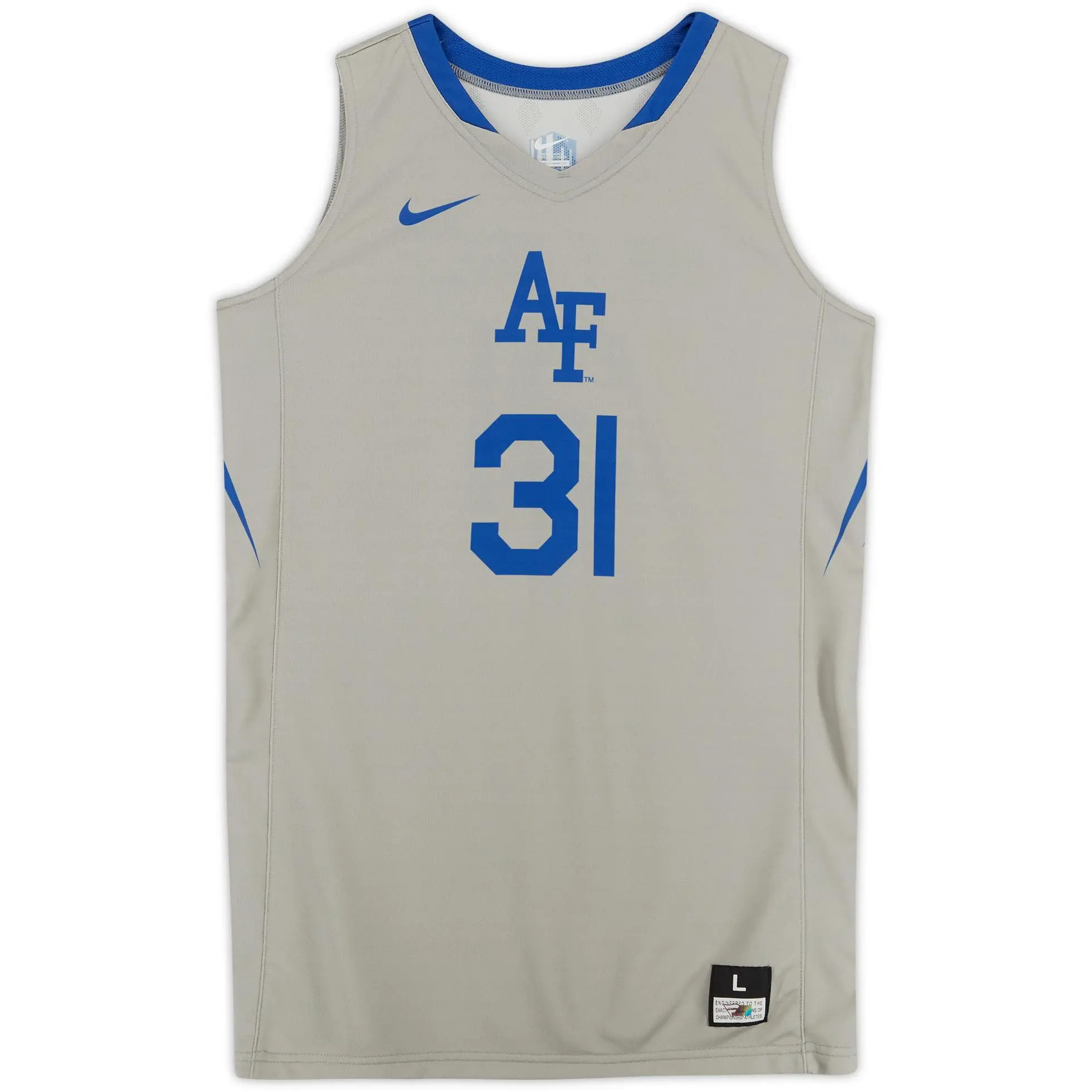 Air Force Falcons Team-Issued #31 Gray Jersey from the Basketball Program - Size L - Fanatics Authentic Certified