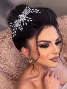 1 Piece Elegant Bride Wedding Rhinestone Hair Comb, French Style Women Daily Banquet Dance Party Headpiece