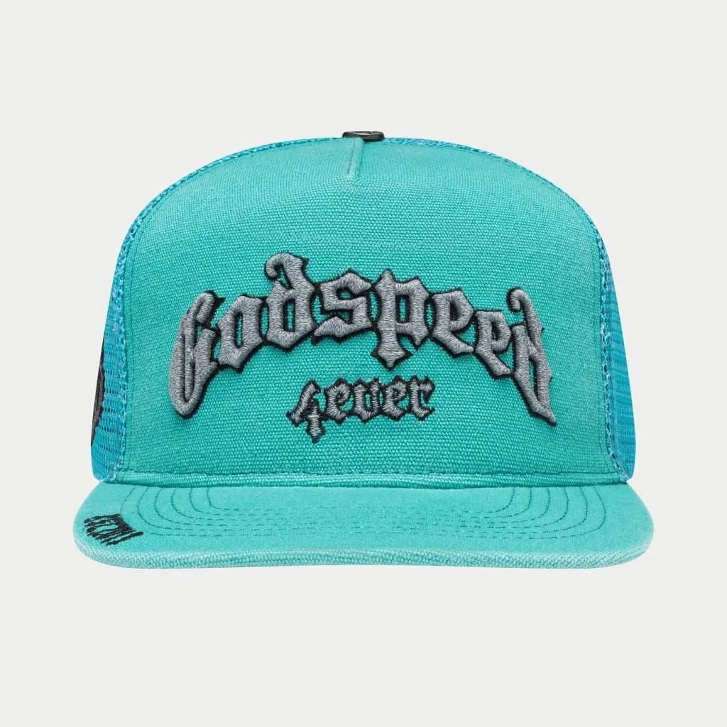 GodSpeed - GS Forever Trucker Hat (Teal Washed)
