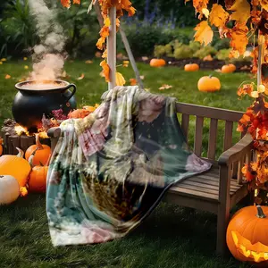 1 piece European vintage style multicolor flower bouquet themed flannel blanket - Microfiber fluffy flannel sofa blanket, suitable for beds and sofas, modern design, all-season multi-purpose use, digitally printed pattern, 100% polyester material