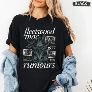 Vintage Fleetwood Mac Rumours T-shirt Music Tee For Fans