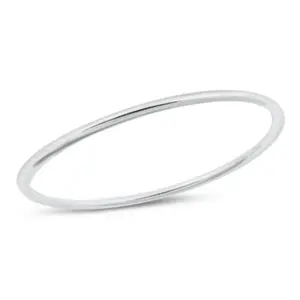 55mm Diameter Polished Bangle Bracelet For Small Wrists - 925 Sterling Silver