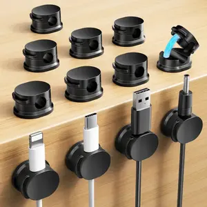 12-Pack Magnetic Cable Clips, Charging Cable Protector, Travel Data Cable Clip, Decorative Headphone Charging Cable Storage Buckle, Cable Organizer, Desktop Organization