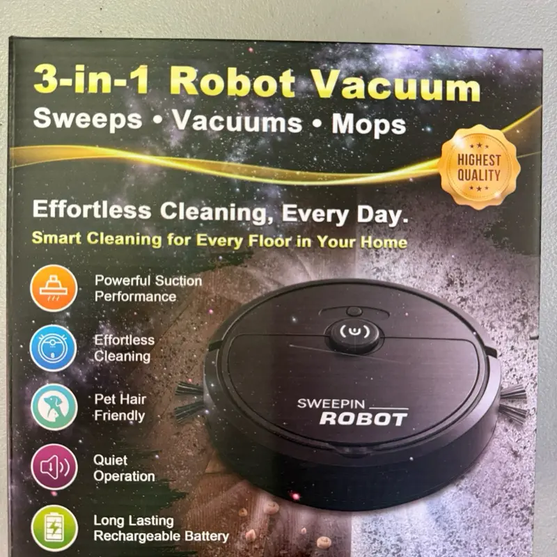 3-in-1 Cleaning Robot Vacuum Cleaner, Smart Home Floor Cleaning Device
