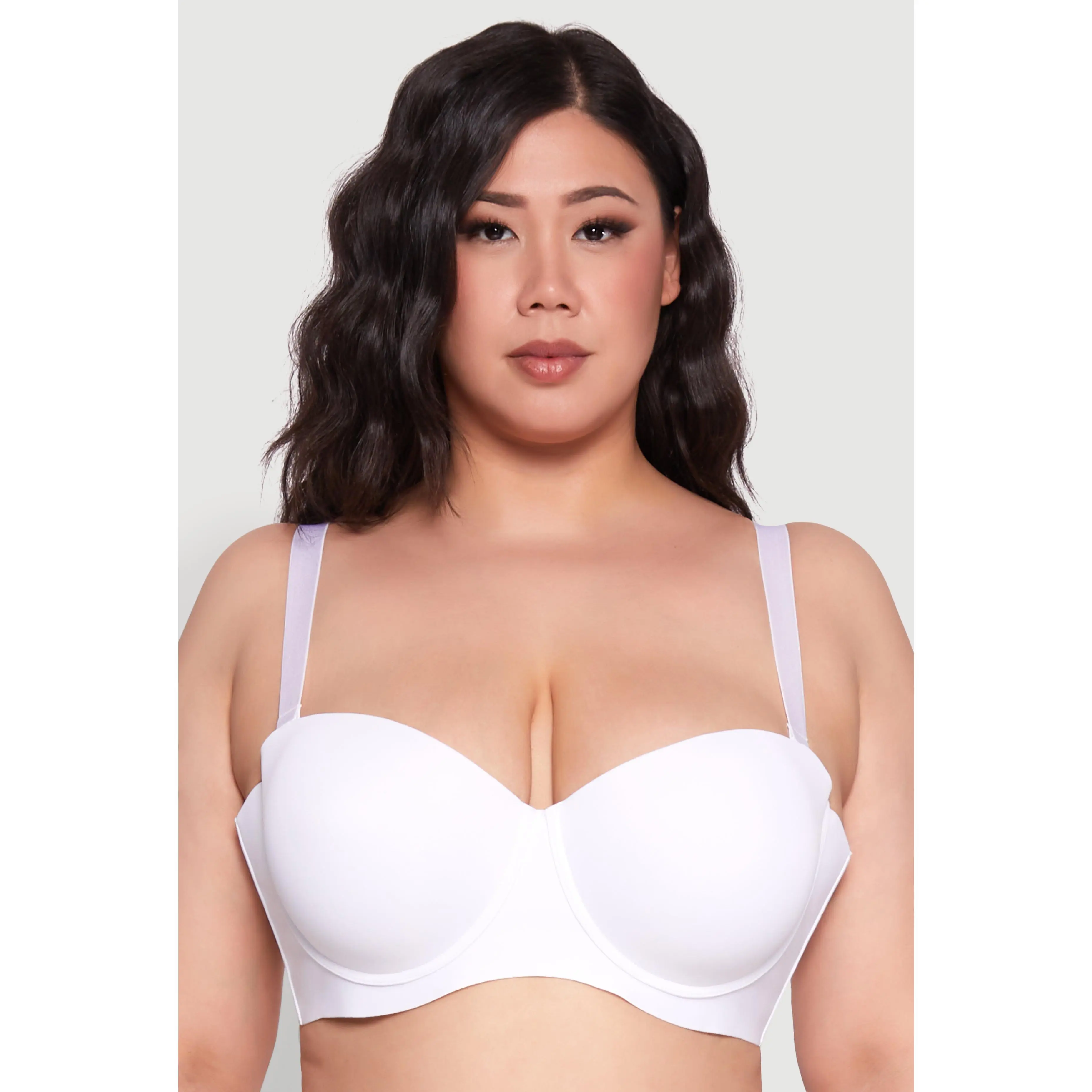 Plus Size Laser Cut Seamless Balconette Bra | Convertible to Strapless