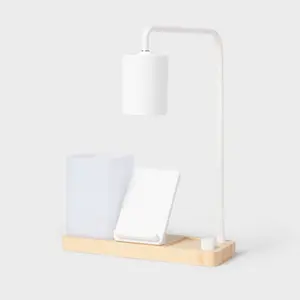 Desk Lamp with Wireless Charging and Storage (Includes LED Light Bulb) -