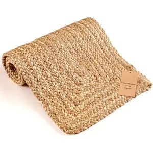 Jute Braided Table Runner 36 inches Long - 13x36 Farmhouse Jute Burlap Braided Table Runners -  Jute Handcrafted Rustic  Dining Table Runner