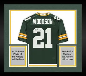 Framed Charles Woodson Green Bay Packers Autographed Green Mitchell & Ness Super Bowl XLV Throwback Authentic Jersey - Fanatics Authentic Certified