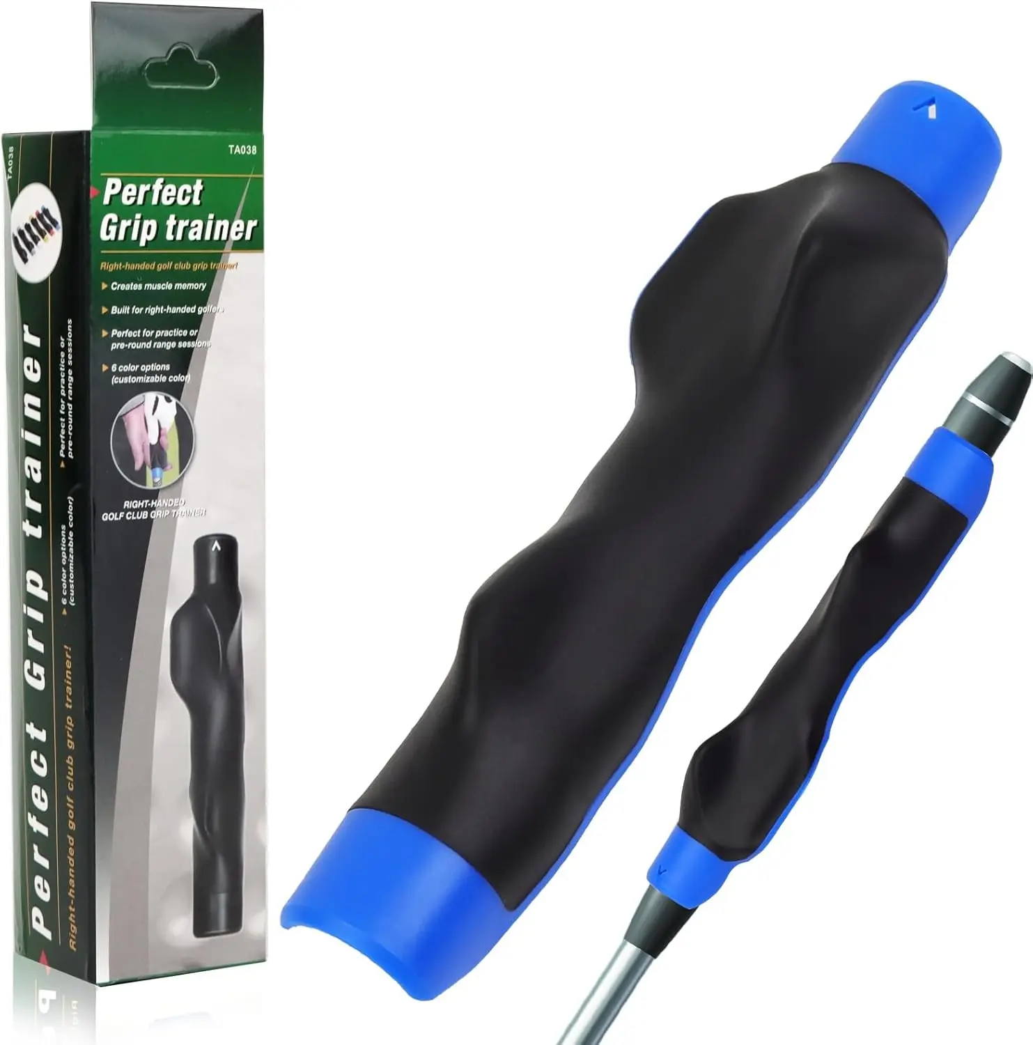 Golf Grip Trainer, Right Handed Golf Swing Trainer, Ensures Proper Posture & Tempo, Golf Training Aid for All Levels