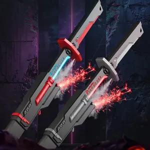 Cyberpunk SparkBlade Lightsaber Toy Spark Edition with Sound & Fog Effects Eight-Color Streaming Light Type-C Rechargeable for Rave Cosplay Display