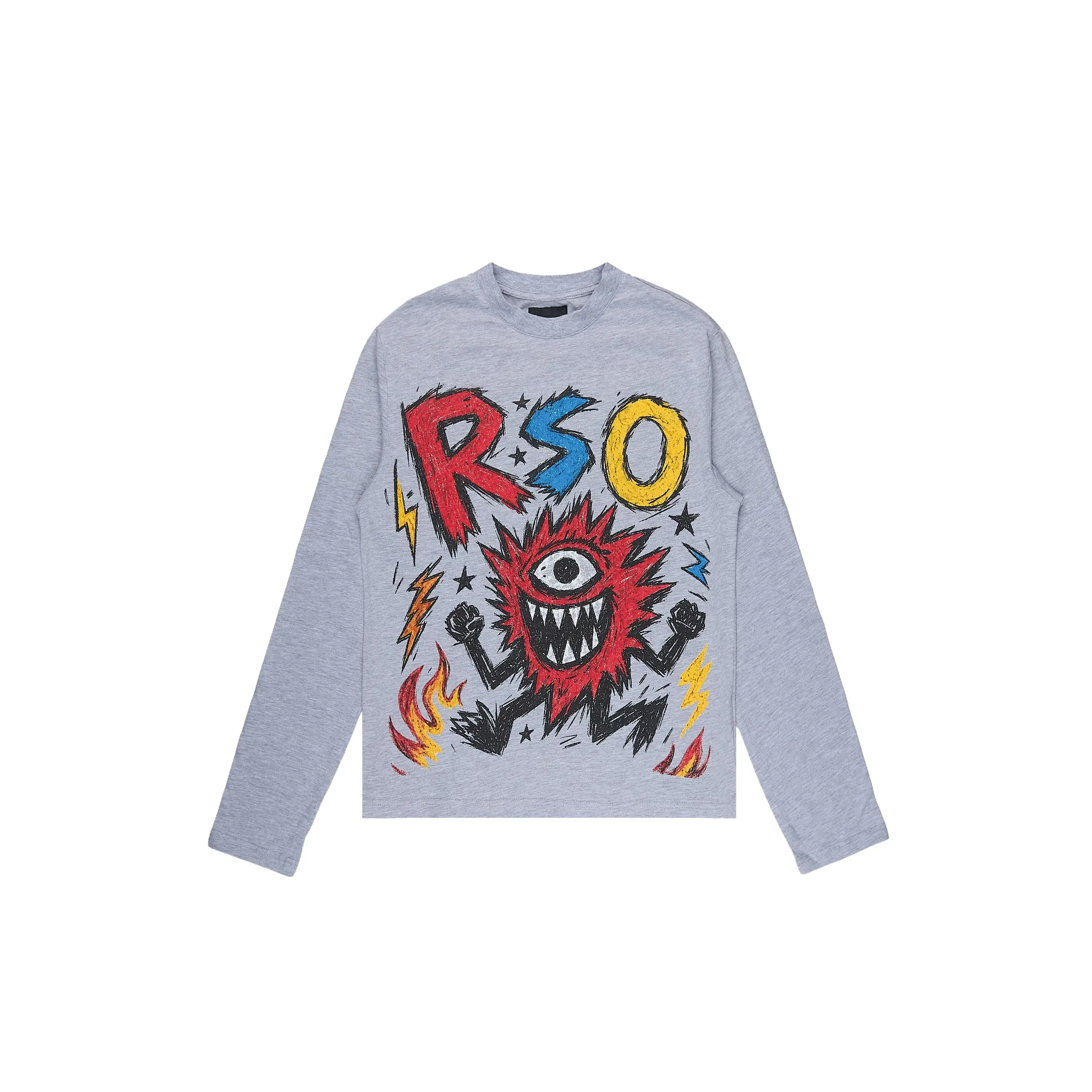 Boys Zesty Heather Grey Long Sleeve T-Shirt