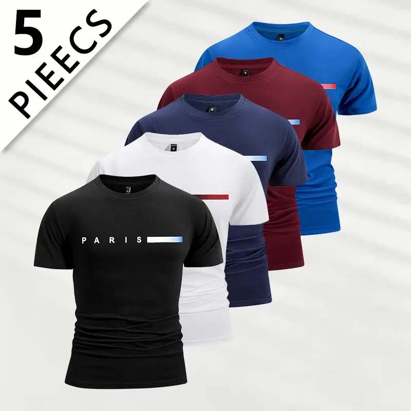 Men’s quick-dry short-sleeve T-shirt set made from breathable, fast-drying fabric, featuring a crew neck for comfortable training wear. Suitable for a variety of sports including running, soccer, fitness, cycling, and basketball, it balances casual and at