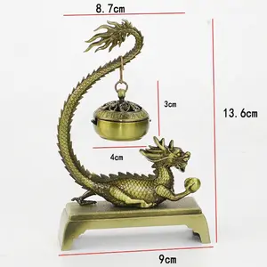 Dragon Incense Burner with Holder Creative Hanging Design for Home Decor