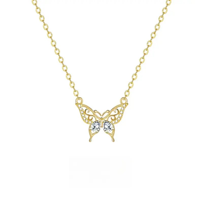 Vosplends 18K Gold Plated Butterfly Zircon Collarbone Chain For Women Everyday Wear| Gift For Her