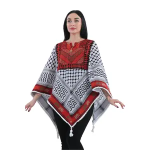 Palestinian Elegance Modest Embroidered Tops for Women