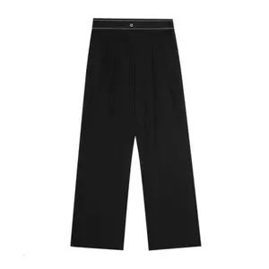 Track Pants - Comfortable & Stylish Casual Wear for Everyday Use in Black with White Stitching