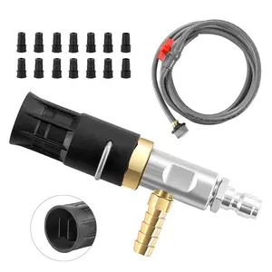 Adjustable Long Range Nozzle for Pressure Washer 4-4.5 GPM,Downstream Injection Spray Nozzle Kit,External Chemical Injector with 1/4” Quick Connect