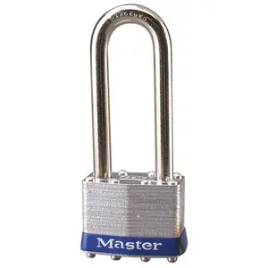212 MAIN Master Lock 1UPLJ Heavy Duty Security Lock, 2.50in Hardened Shackle, Universal Pin Long Shank, Keyed Alike Steel Body, Industrial Hardware for Automotive & Motorcycle Accessories
