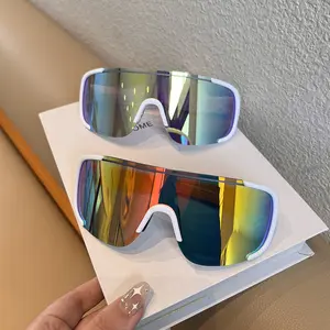 New cycling glasses, outdoor sports, windproof eye protection, large frame sunglasses, thin resin sunglasses, mountaineering goggles, the same for men and women