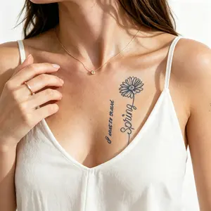 WOW INK 2-pack semi-permanent tattoo stickers, perfect for goddesses. Waterproof and realistic temporary tattoos that last 1-2 weeks. Sweatproof and non-reflective, suitable for parties and swimming.