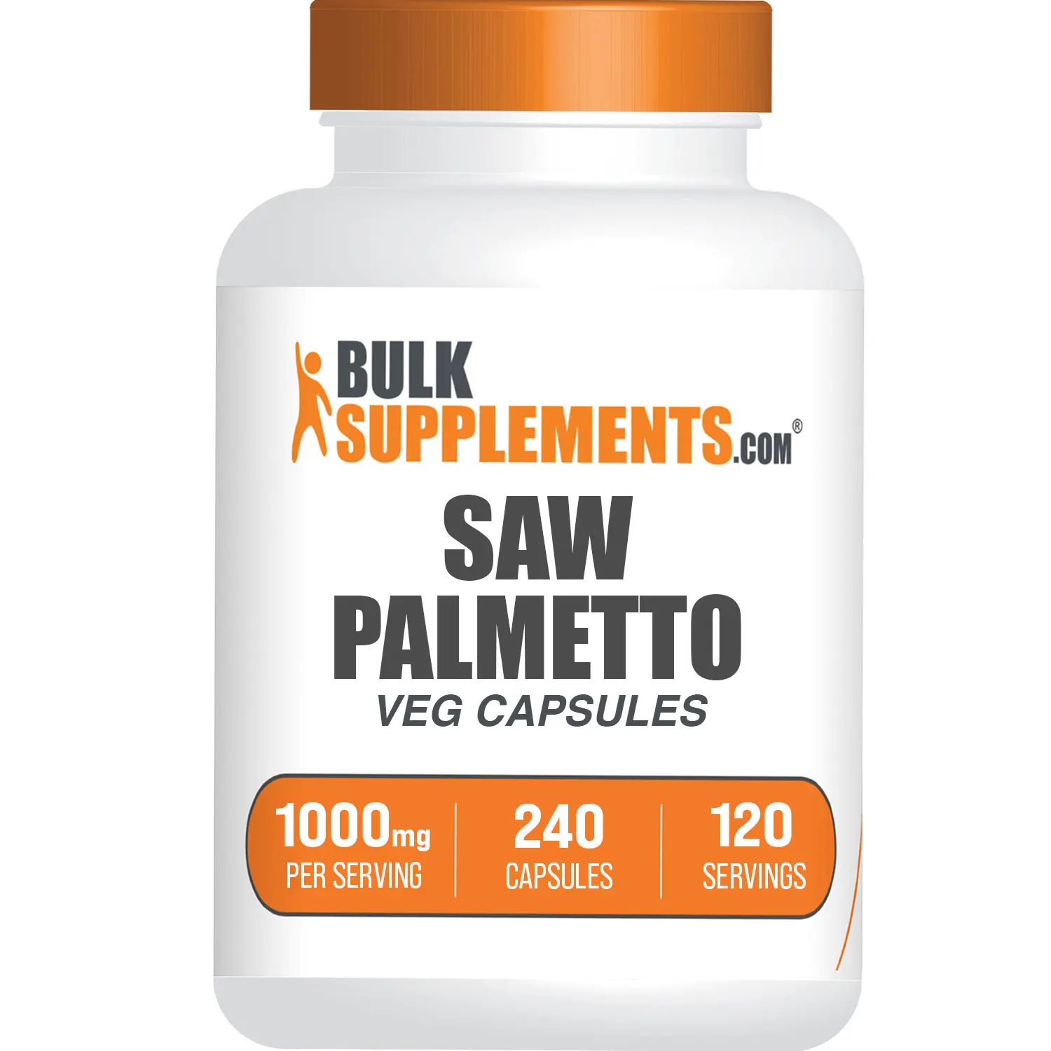 BulkSupplements - Saw Palmetto Capsules - Antioxidant - Anti-Inflammatory - 240 Capsules - 1000mg per Serving