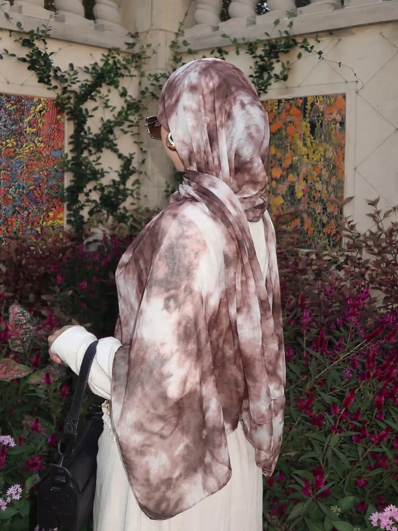 Elegant Fashion Hijab for Women, Tie-Dye Design, All-Season Versatile Shawl, Muslim Wear, Stylish and Practical Headscarf, Modesty Hijab Wrap