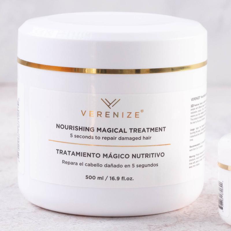 Verenize Magical Treatment for All Hair Types - Nourishing Formula with Marula Oil 500ml - Extremely Damaged Hair Repair Cream - Restore