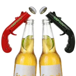 Cap Gun Bottle Opener Novelty Beverage Opener That Shoots Caps Fun Drinking Game Tool for Parties Bars BBQs Tailgates Outdoor Activities Creative Gag Gift for Men Beer Lovers