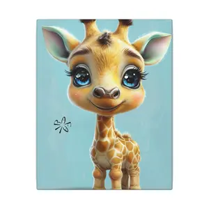 Canvas Print, giraffe kids room wall decor, Stretched Matte Canvas, Multi-Size, Nursery Art, Safari Animals Nursery, Jungle