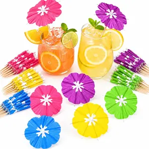 150 count Drink Umbrellas  Picks Parasol  Umbrellas for Drinks Sticks with  Toothpicks for Summer Hawaiian Cupcake Toppers Umbrella Sticks Tropical Wedding Party Decor