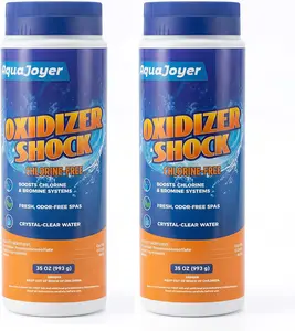 AquaJoyer Non-Chlorine Spa Shock for Hot Tub – Chlorine-Free Treatment, Helps Support Bromine, Saltwater Safe, Quick Dissolving Oxidizer Oxidizing 2 Pack (35oz Each)