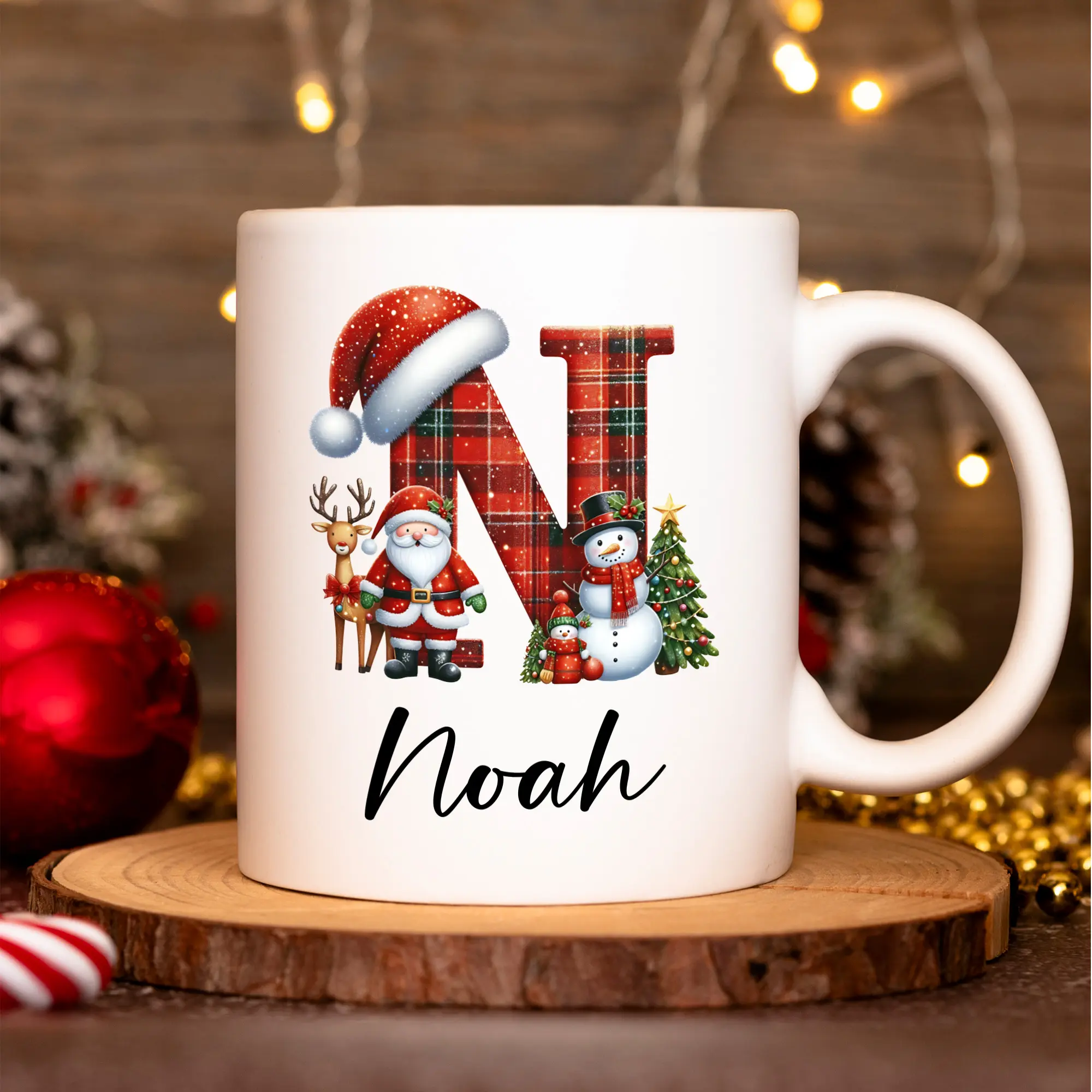 Personalized Christmas Letter Mug, Christmas Name Mug, Personalized Gift, Holiday Season Mug, Xmas Mug, Customizable Mug, Winter Mug, Perfect for Gifting, Monogram Xmas Mug, Personalized Holiday Season Cup, Gift for Parents