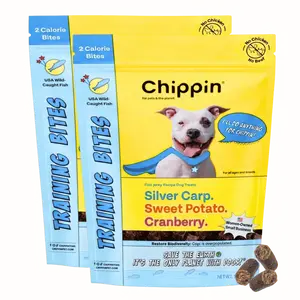 Chippin Training Bites with USA Wild-Caught Silver Carp Fish & Sweet Potato, 2 Calorie Bites, Non-greasy, Chicken Free and Easy to Digest for Sensitive Pups