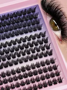 Beginner-friendly mixed cluster false eyelash kit, 3 styles. Natural false eyelashes for art, clubs, everyday wear, and work meetings—fluffy, soft, messy, dramatic, convenient, and reusable. Natural false eyelashes suitable for weddings, parties, and dail