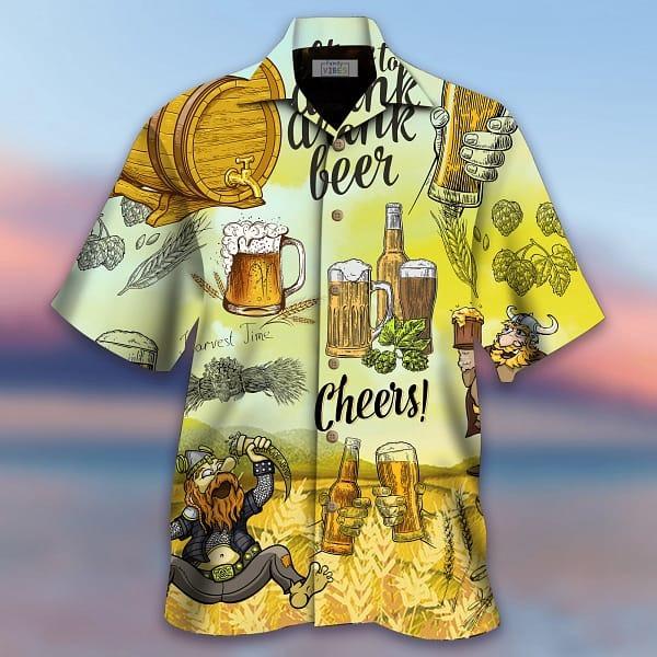 Embrace the Party with Born for Beer Hawaiian Shirt | Cool Summer Anime Vibes for Men & Fans