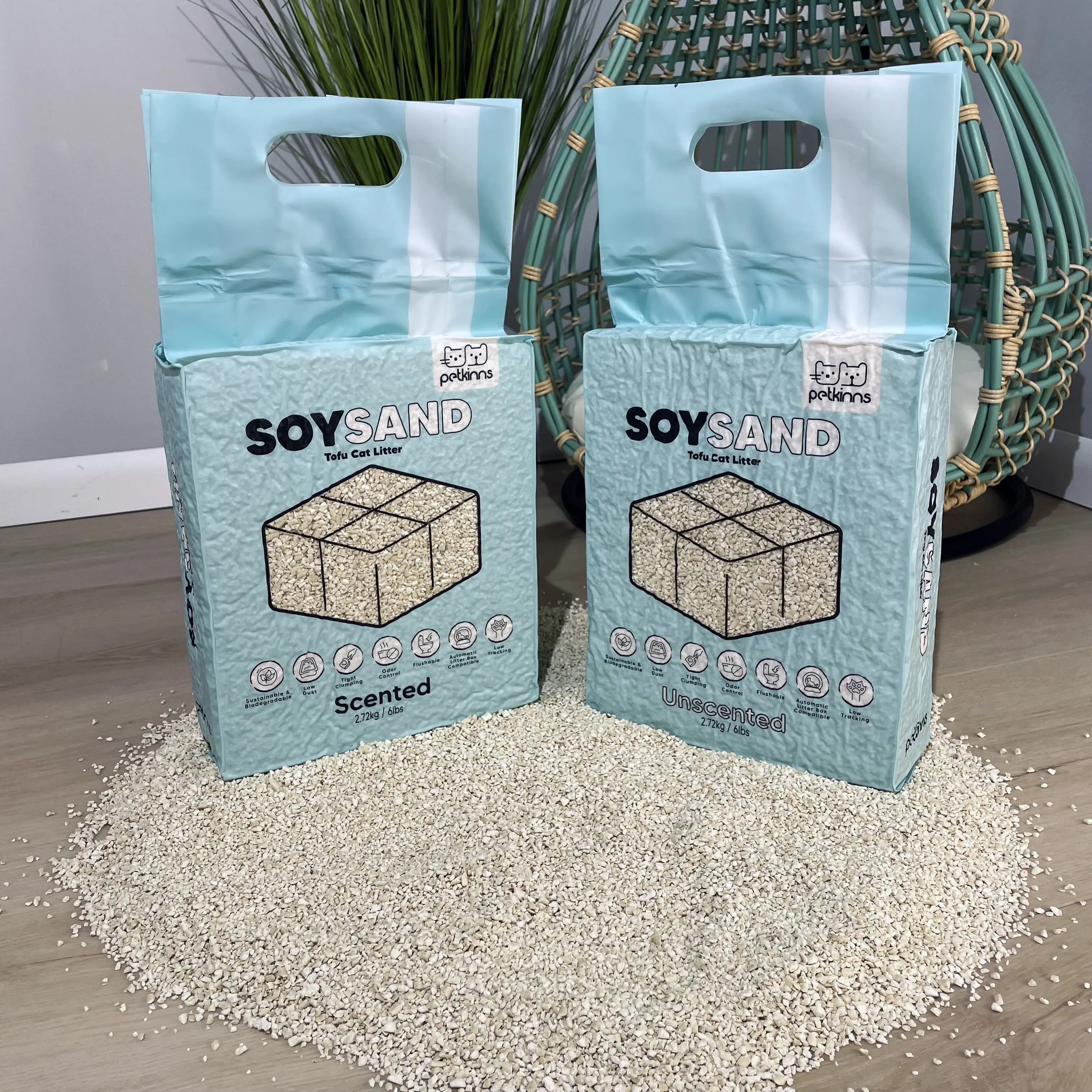 SOYSAND Tofu Cat Litter - Looks and feels like traditional litter, but with all of the benefits of a premium tofu litter