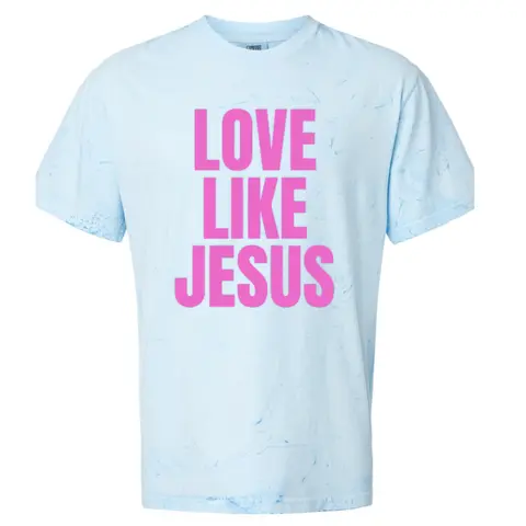 LOVE LIKE JESUS Puff Comfort Colors T-Shirt - Available in Multiple Colors for Women - Top and Womenswear