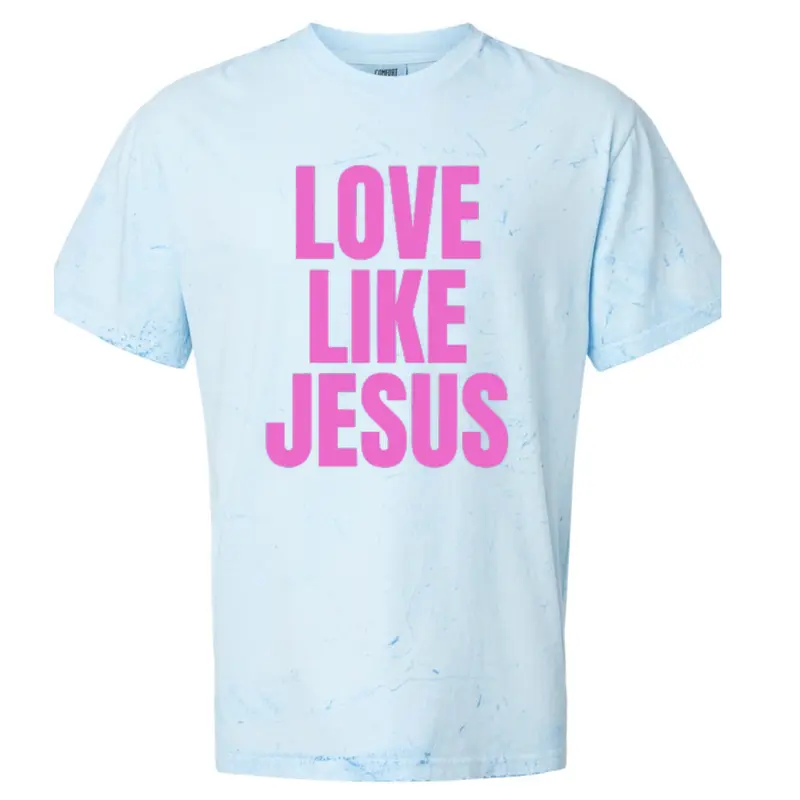 LOVE LIKE JESUS Puff Comfort Colors T-Shirt - Available in Multiple Colors for Women - Top and Womenswear