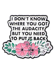 I Don't Know Creative Personalized Zinc Alloy Flower Brooch Pin, Bouquet Daisy Pin, Unisex Fashion Accessory for Backpacks & Clothes, All Season Wearable