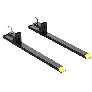 GARVEE 1500lbs 43" Clamp-on Pallet Forks for Skidsteer and Tractor - Heavy-Duty Attachment for Efficient Material Handling and Loading in Agriculture and Construction Applications.