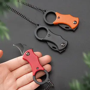 Mini Folding Knife Keychain, High-Hardness Stainless Steel, Multi-Tool for Outdoor Camping, Backpacking, and Travel, Compact Portable Gift for Men