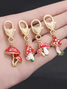 Cute Mushroom Design Keychain, Fashionable Keychain for Women & Men, Trendy All-match & Exquisite Keychain for Birthday Gift, Keychain Set
